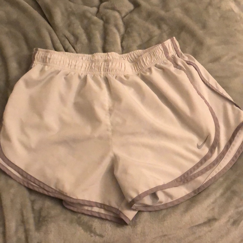 White nike dri-fit shorts